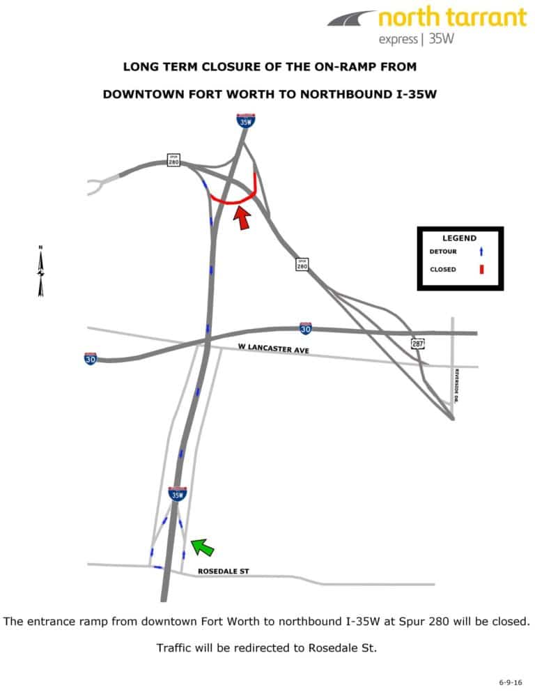 Extended Spur 280-I-35W closure begins Thursday