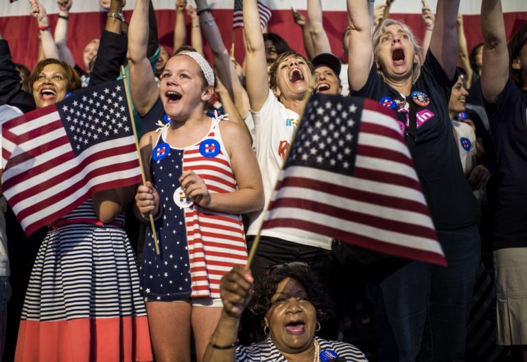 Clinton celebrates victory