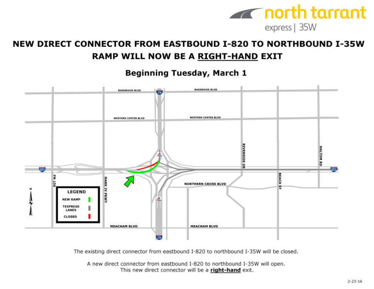 Motorists can expect traffic shift at Loop 820-I-35W