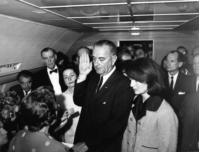 Marker placed at Dallas Love Field near where LBJ sworn in
