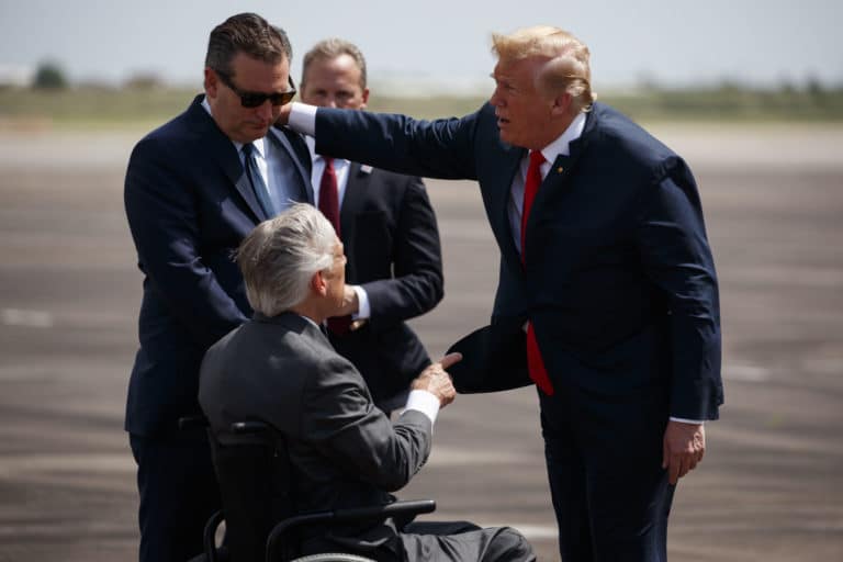 Trump praises Texas governor as states roll back limits