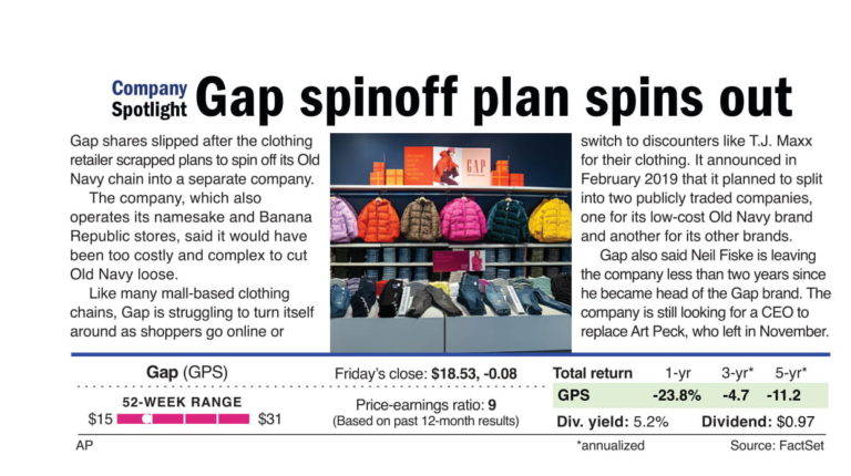 Gap keeping Old Navy as it sails rough retail waters