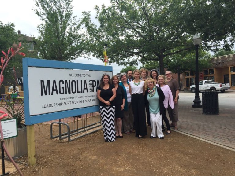 Leadership, Near Southside open micro-park on Magnolia