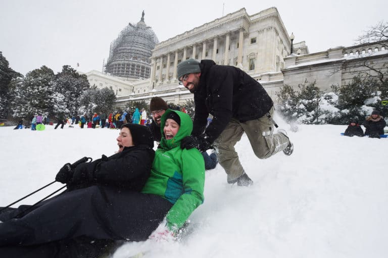 Mid-Atlantic region hunkers down in blizzard conditions; nation’s capital shuttered