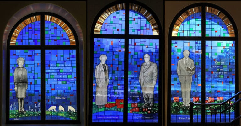 Windows honoring Baptist leader removed from chapel in Fort Worth