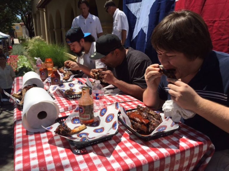 Partake in the 11th annual BBQ rib-eating contest at Riscky’s BBQ