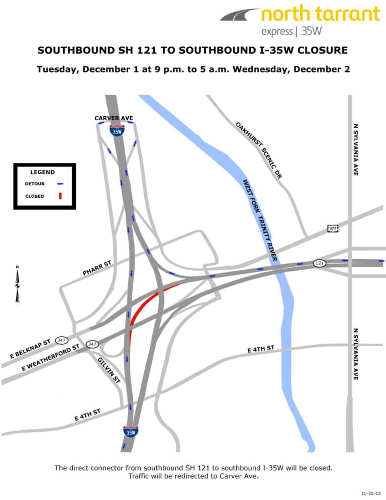 More I-35W/Loop 820 road closures to begin Tuesday afternoon