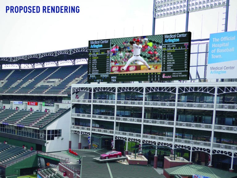 New left field video board, foul poles coming to Globe Life Park