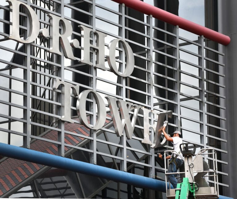 D.R. Horton sign comes down