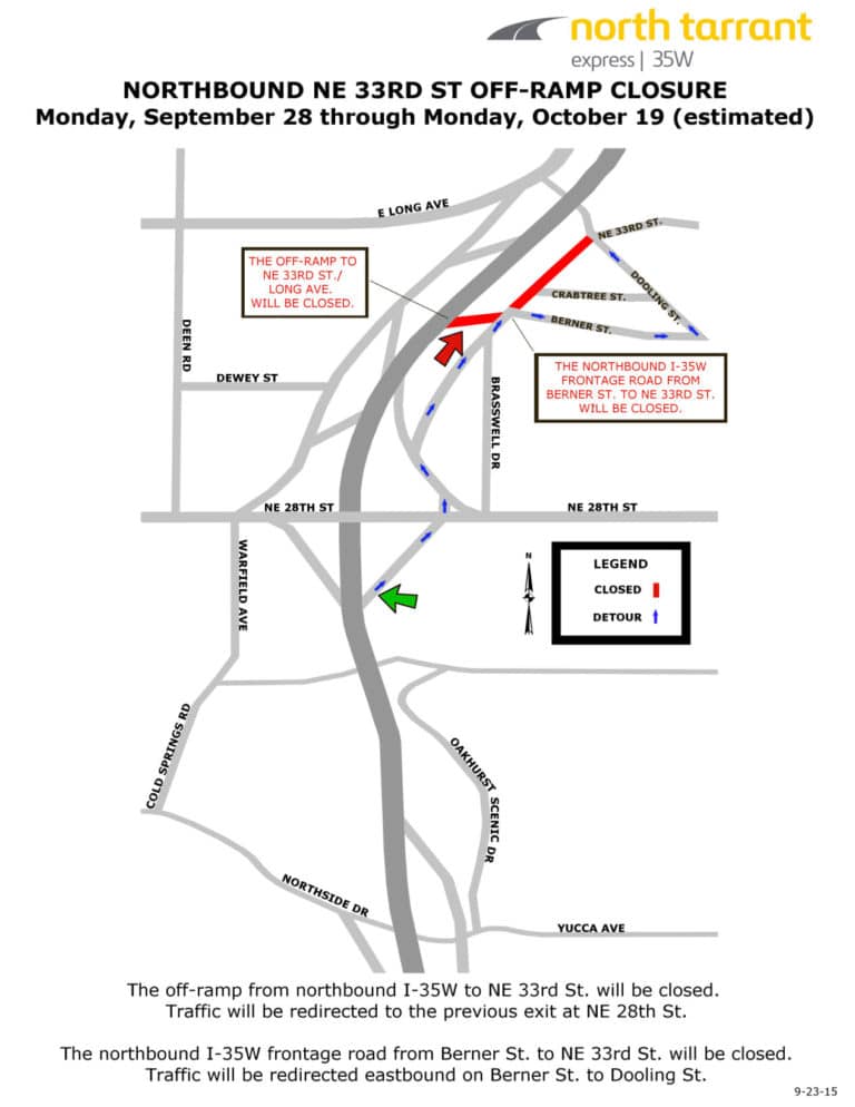Extended closure of I-35W off-ramp continues