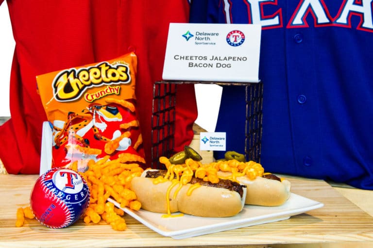 Cheetos Jalapeno Bacon Dog? It must be the new Rangers season