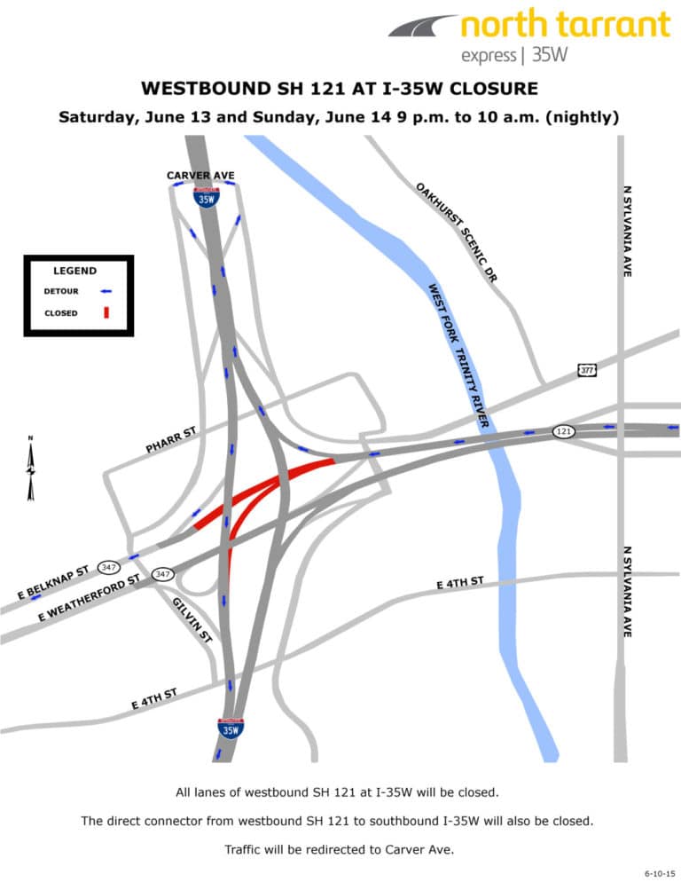 Overnight closures announced for I-35W