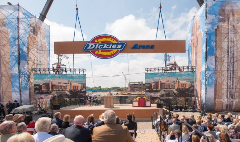 Arena update: Brick facade being added
