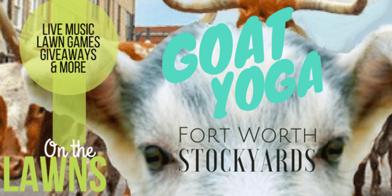 Get baahh-ck in shape with Goat Yoga at the Stockyards