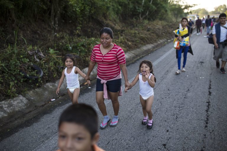 Weary migrant caravan rests in south Mexico, asks for buses
