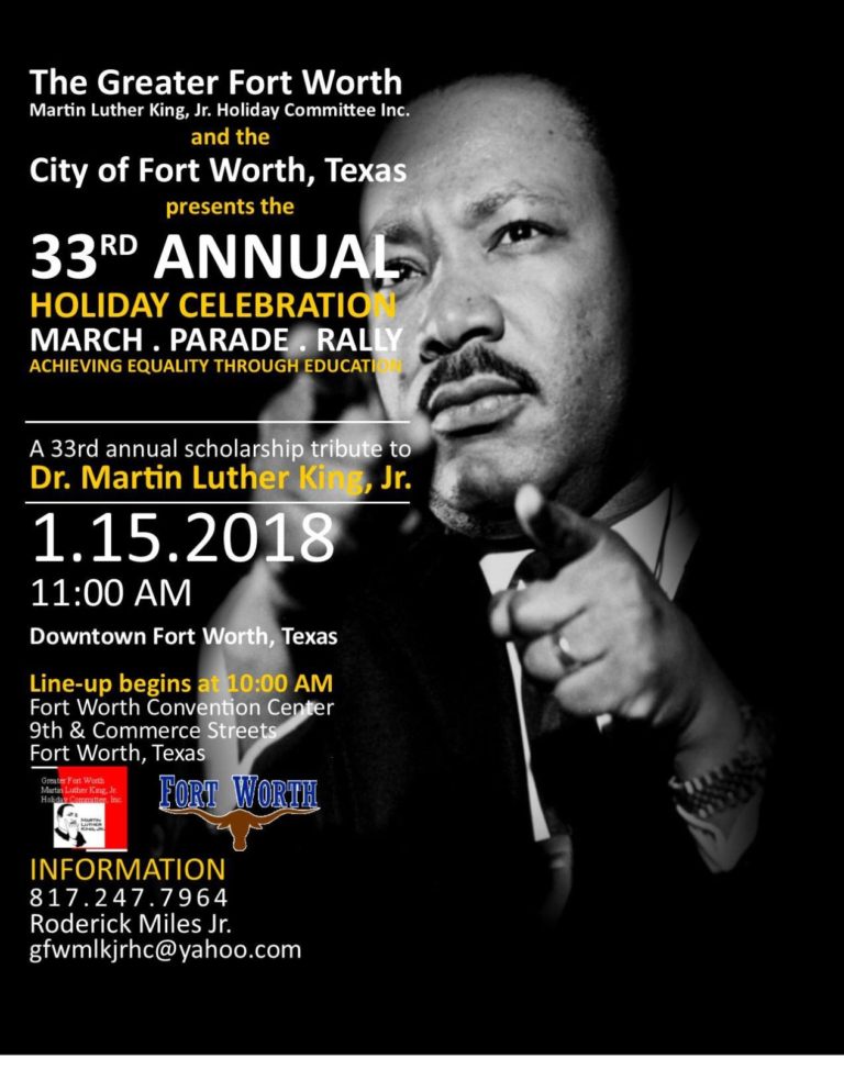 Attend the Martin Luther King Day Parade and Rally in Fort Worth