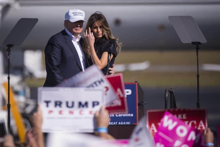 Trump rushed off stage in Reno by security but quickly returns