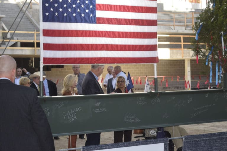 Topping out ceremony puts Dickies Arena closer to completion