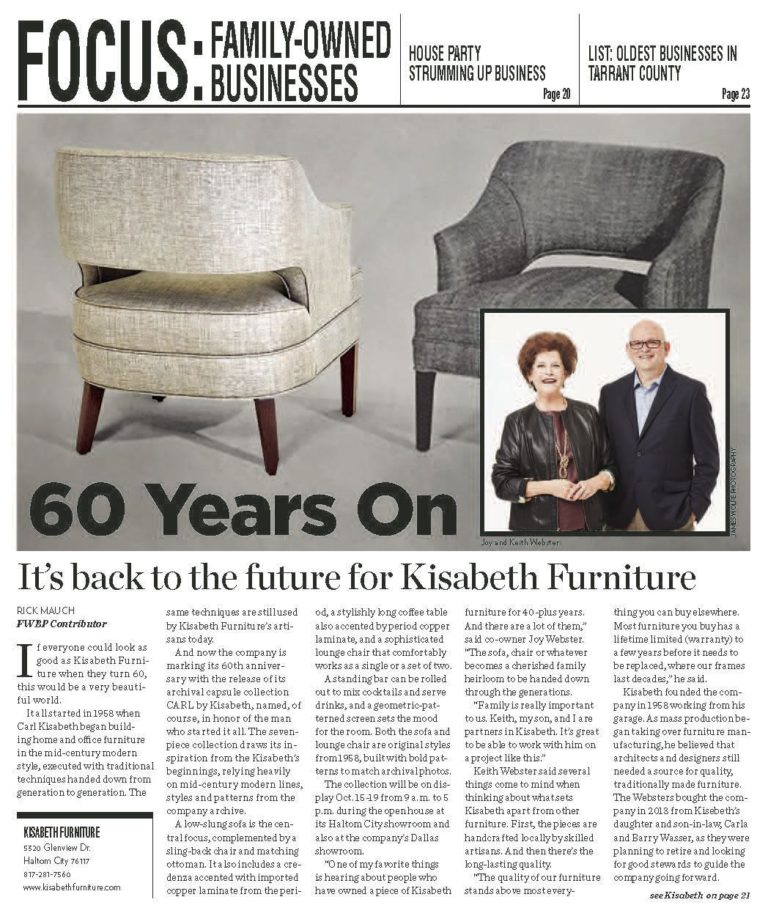 60 years on: It’s back to the future for Kisabeth Furniture