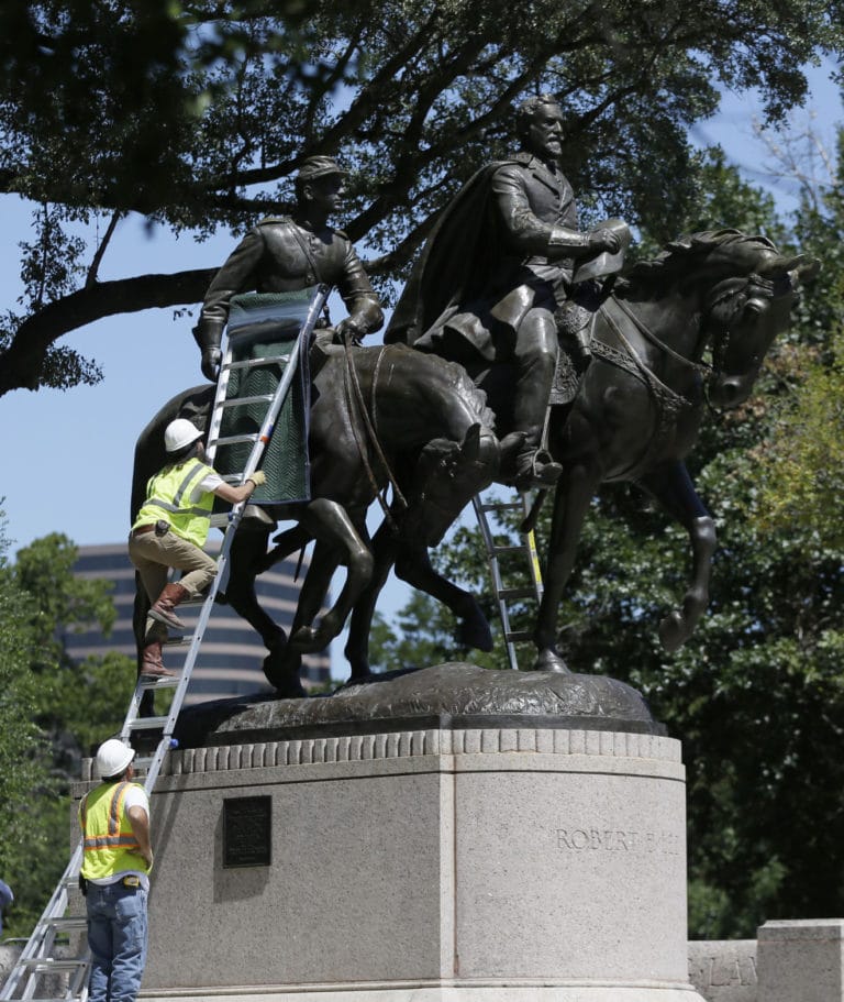 Push to remove Confederate statues stalls in rural America