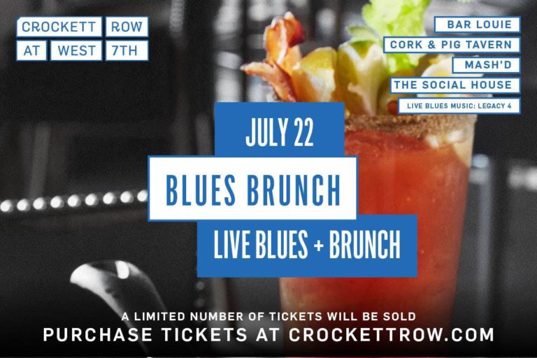 Enjoy food and music at the Crockett Row Blues Brunch