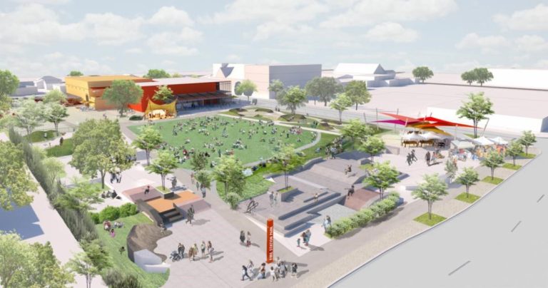 Amphibian comedy performance raising funds for Near Southside park plan