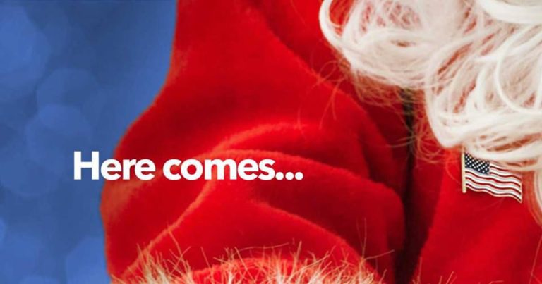 He’s a lap you can trust: A jolly man in a red suit is running for president