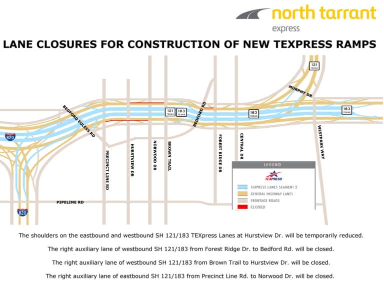 Construction of new TEXpress ramps underway