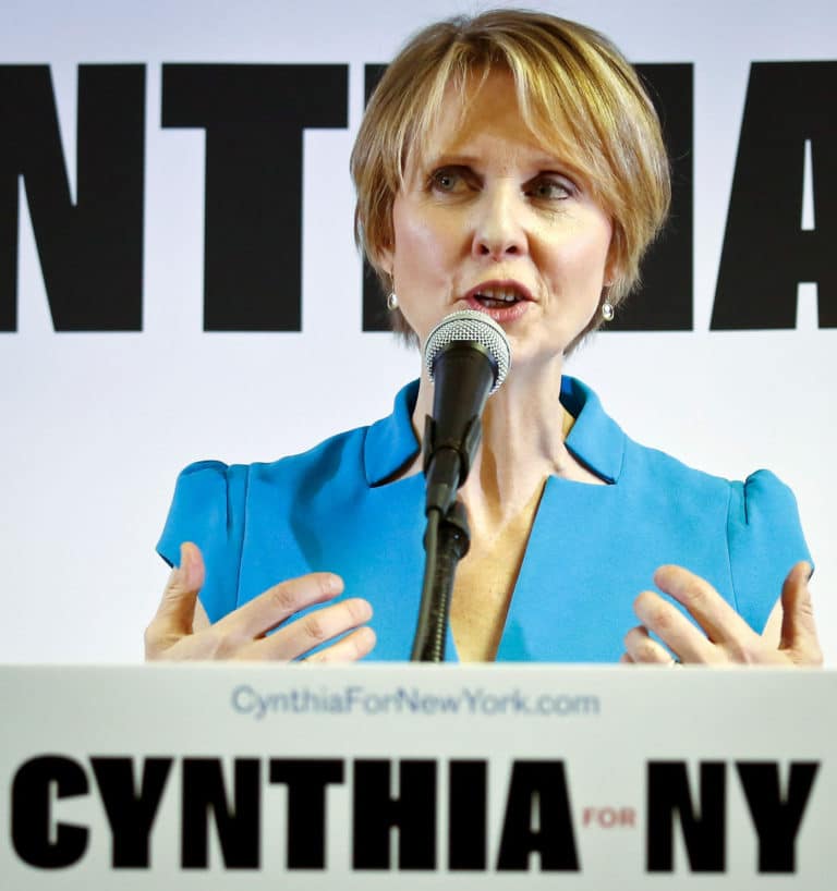 Cynthia Nixon takes aim at Cuomo in 1st campaign event