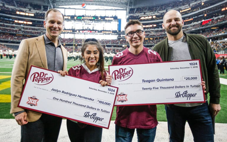 TCU, Texas Women’s University students take home scholarships during college football games