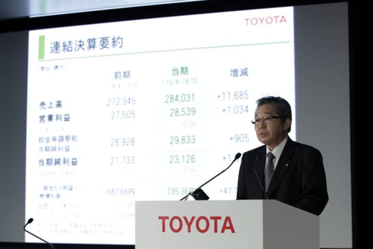 Toyota sees first profit drop in five years on yen strength
