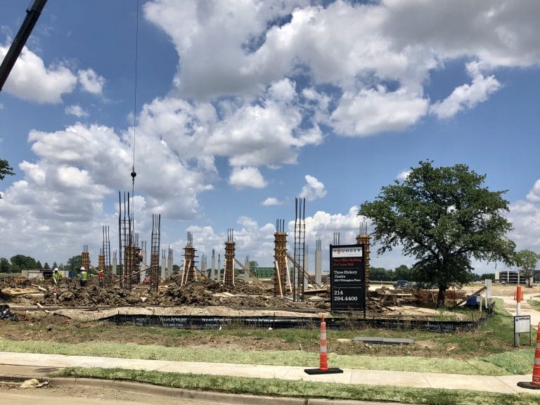 Three Hickory Centre under construction in Farmers Branch