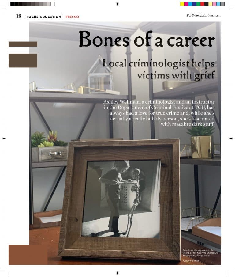 Bones of a career: Local criminologist helps victims with grief