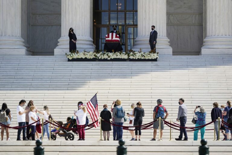 Ginsburg makes history at Capitol amid replacement turmoil