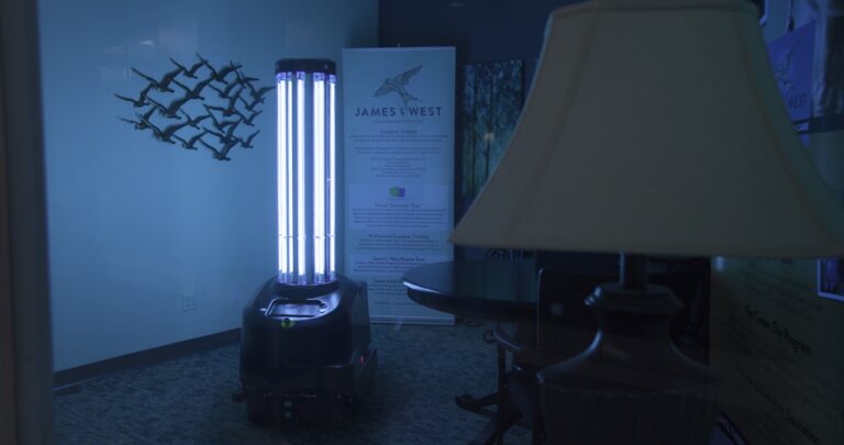 UV sanitizing robots roaming residences of James L. West Center for Dementia Care