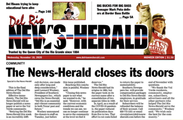 Since 2005, Texas has lost more newspaper journalists per capita than all but two other states