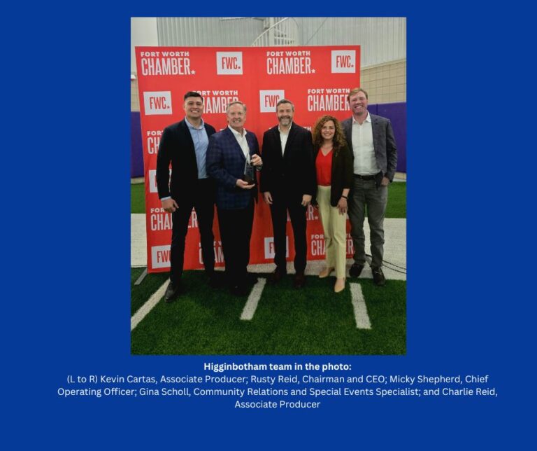 Higginbotham Receives 2025 Spirit of Enterprise Award at Fort Worth Chamber Annual Meeting
