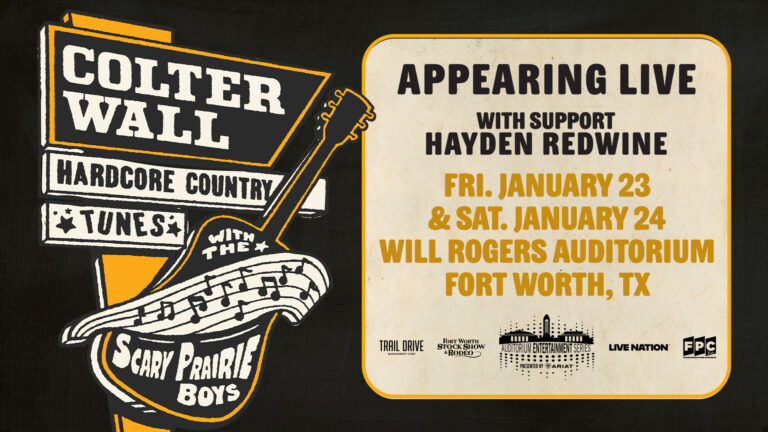 Colter Wall Kicks Off FWSSR’s Auditorium Entertainment Series Rollout