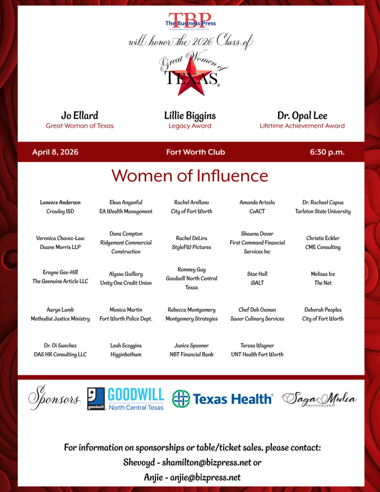 2026 Great Women of Texas Celebration on April 8th