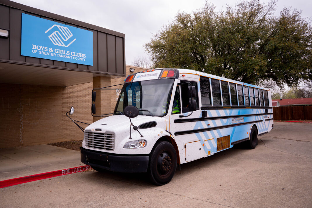 White Program Bus First Student Donates Bus to Boys & Girls Clubs of Greater Tarrant ...
