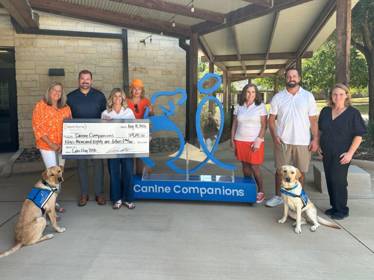 NextHome NTX Real Estate Presents $9,081 Check to Canine Companions® Following Annual Luke Day Fundraiser